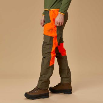 Pantaloni da caccia idrorepellenti in alta visibilità con protezioni in Kevlar e tessuto Getzner