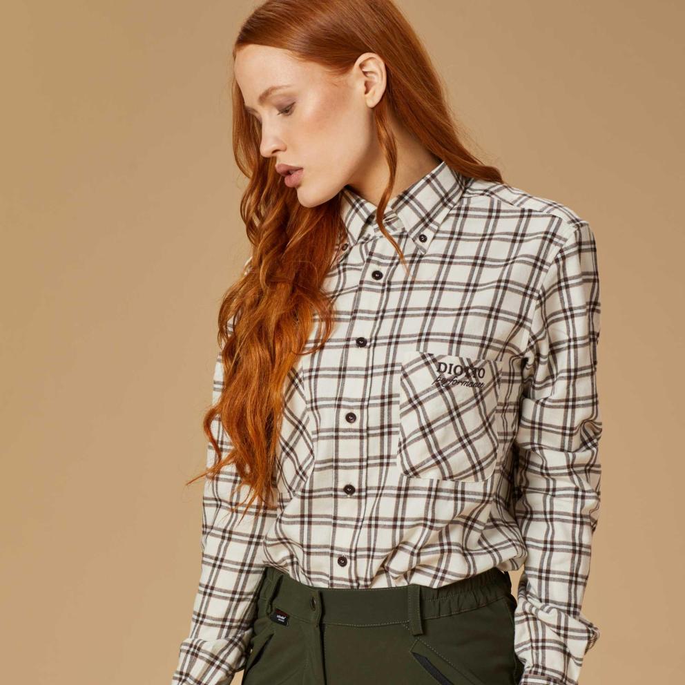 Camicia da caccia e outdoor, unisex a manica lunga in tessuto mistolana Getzner antivento e traspirante.