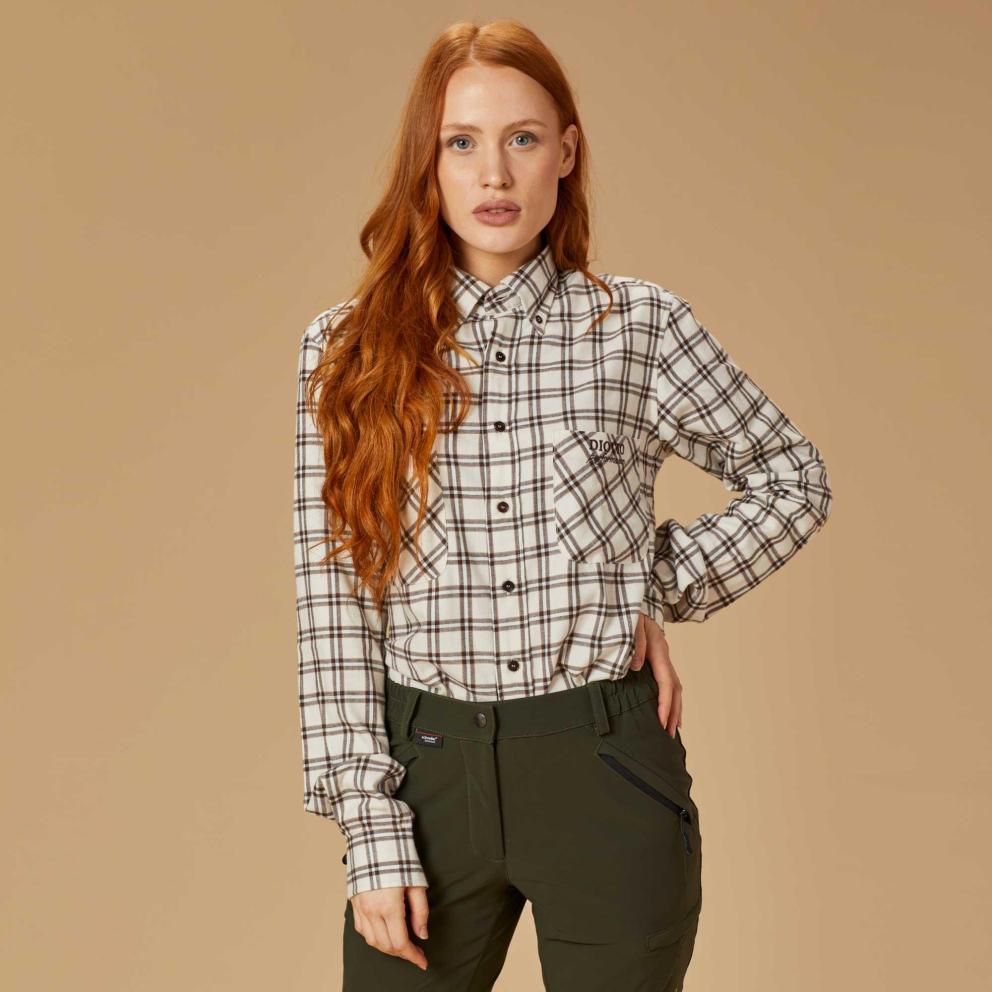 Camicia da caccia e outdoor, unisex a manica lunga in tessuto mistolana Getzner antivento e traspirante.