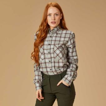 Camicia da caccia e outdoor, unisex a manica lunga in tessuto mistolana Getzner antivento e traspirante.