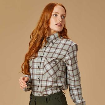 Camicia da caccia e outdoor, unisex a manica lunga in tessuto mistolana Getzner antivento e traspirante.