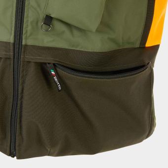 Gilet da caccia alta visibilità in tessuto Cordura WR Diotto con rinforzi in Cordura, taschino porta Gps e tasche antispino