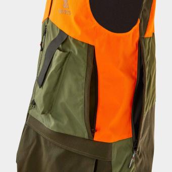 Gilet da caccia alta visibilità in tessuto Cordura WR Diotto con rinforzi in Cordura, taschino porta Gps e tasche antispino
