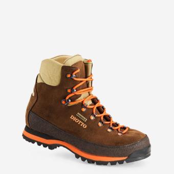 Scarponi da caccia e trekking Alta visibilità in pelle scamosciata Perwanger e suola Vibram Diotto